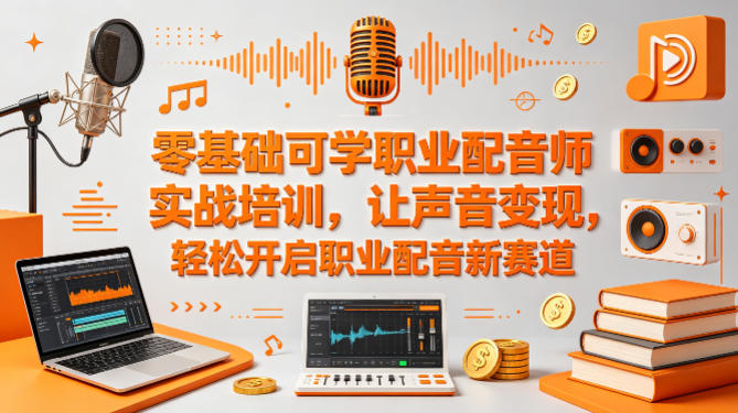零基础可学职业配音师实战培训，让声音变现，轻松开启职业配音新赛道-小行网创