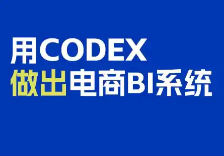电商108将·用Codex做出电商BI系统-小行网创