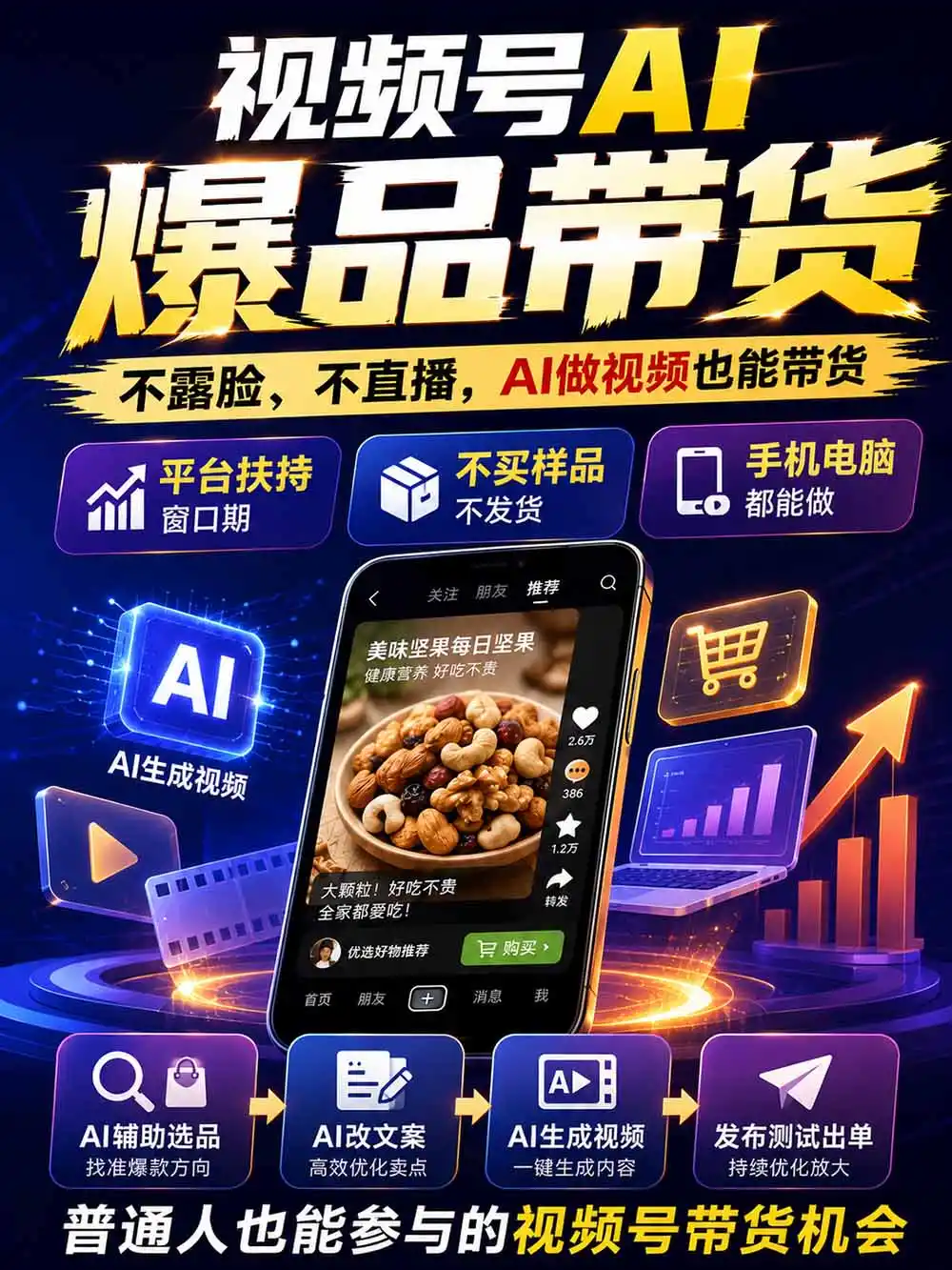 图片[2]-2026视频号AI爆品带货训练营-9月开课｜不露脸不直播，AI做视频发视频号，有人下单，你赚佣金，轻松单日佣金1000+-小行网创