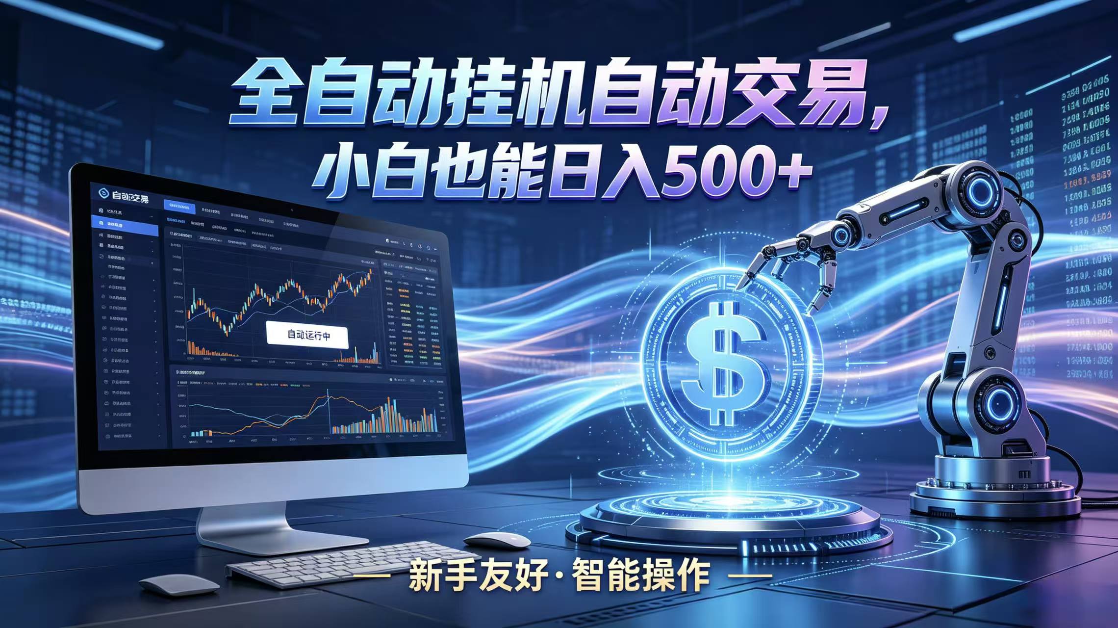 全新智能化交易助手,傻瓜式操作,小白也能快速上手,轻松实现日入500+-小行网创