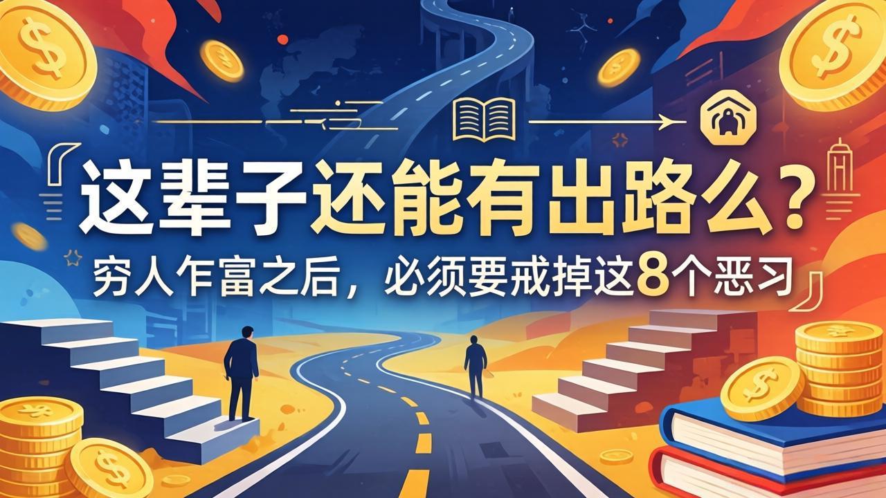 关于人生两篇付费文章【这辈子还能有出路么？】【穷人乍富之后，必须要戒掉这8个恶习】-小行网创