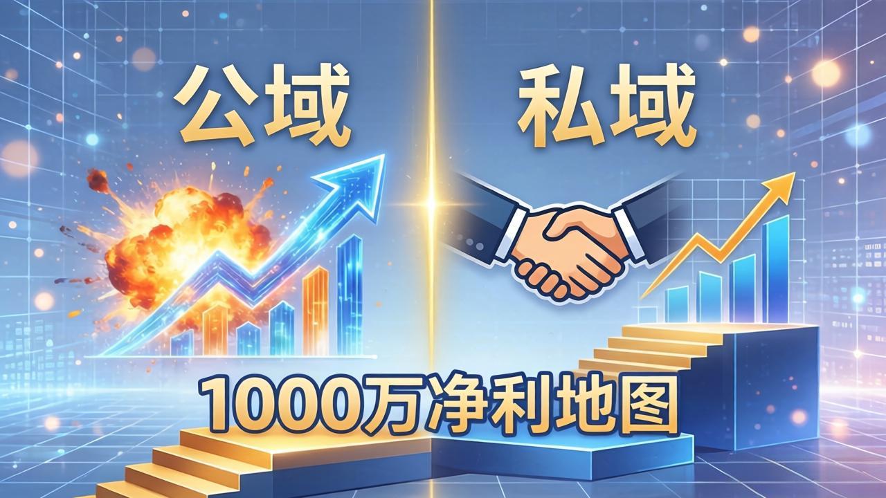 公域玩命出爆款，私域悄悄做成交：这套AI内训课，2026给你打通1000万净利的地图-小行网创