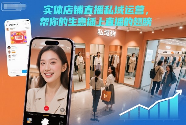 实体店铺直播私域运营，帮你的生意插上直播的翅膀-小行网创