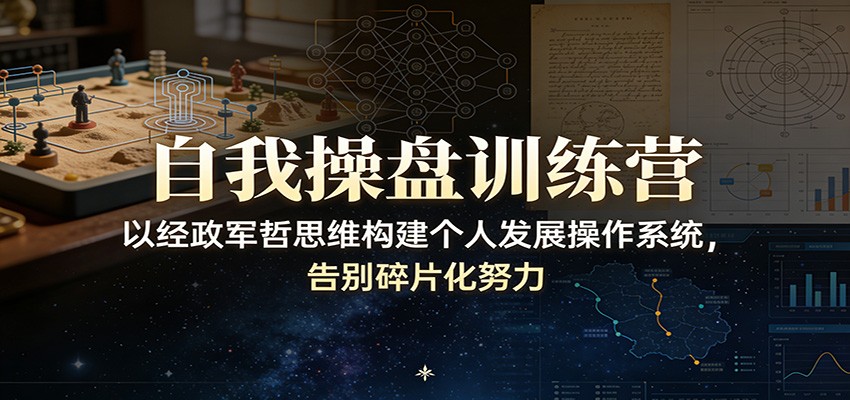 自我操盘训练营：以经政军哲思维构建个人发展操作系统，告别碎片化努力-小行网创