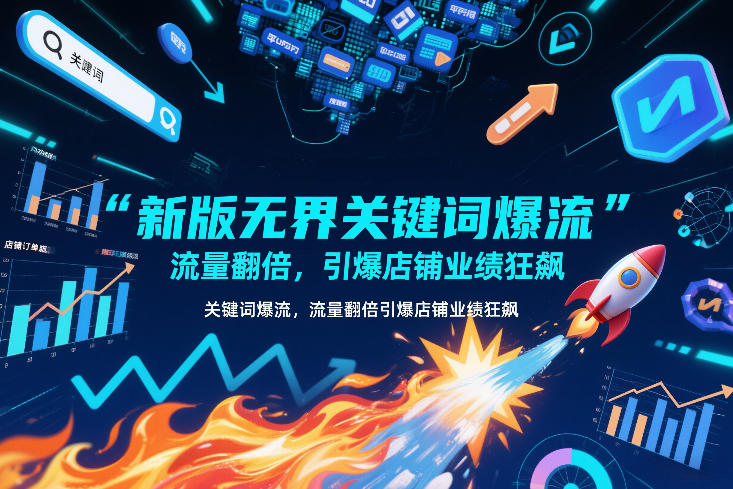 新版无界关键词爆流，流量翻倍，引爆店铺业绩狂飙-小行网创