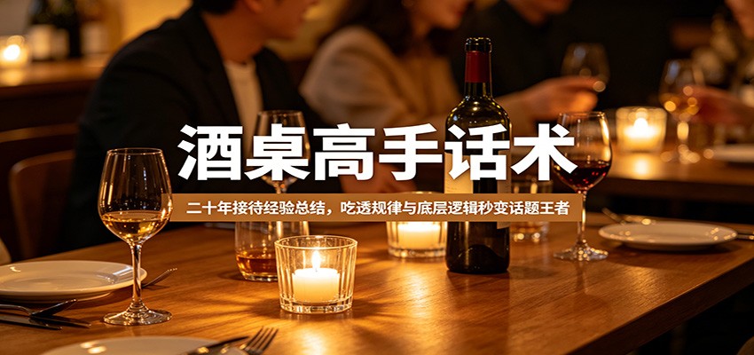 酒桌高手话术：二十年接待经验总结，吃透规律与底层逻辑秒变话题王者-小行网创