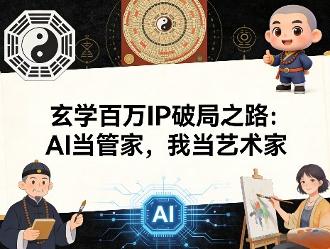 玄学百万IP破局之路：AI当管家，我当艺术家-小行网创