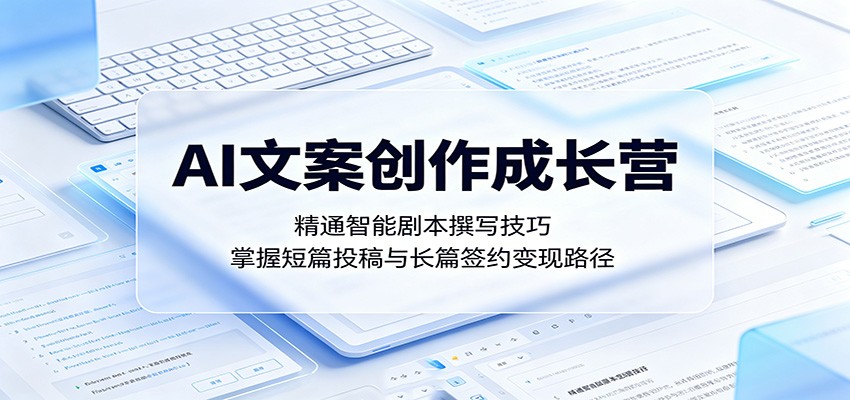AI文案创作成长营:精通智能剧本撰写技巧,掌握短篇投稿与长篇签约变现路径-小行网创