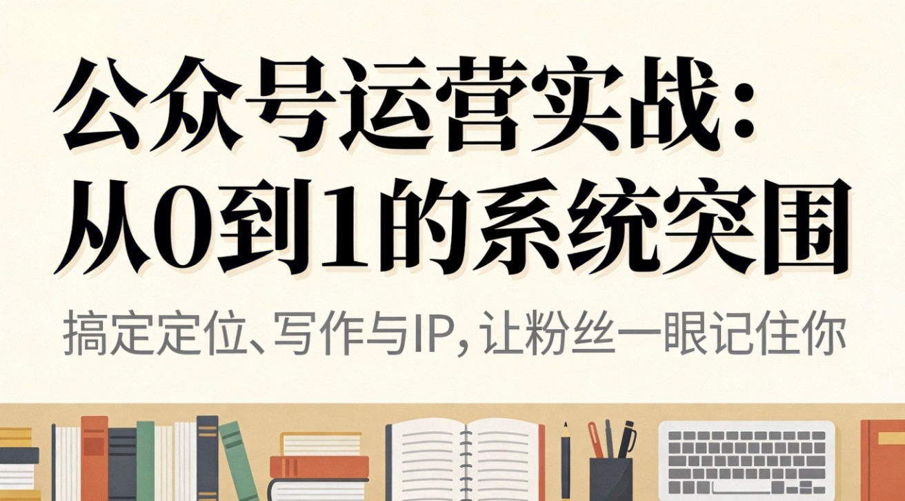 公众号运营实战：从0到1的系统突围-小行网创