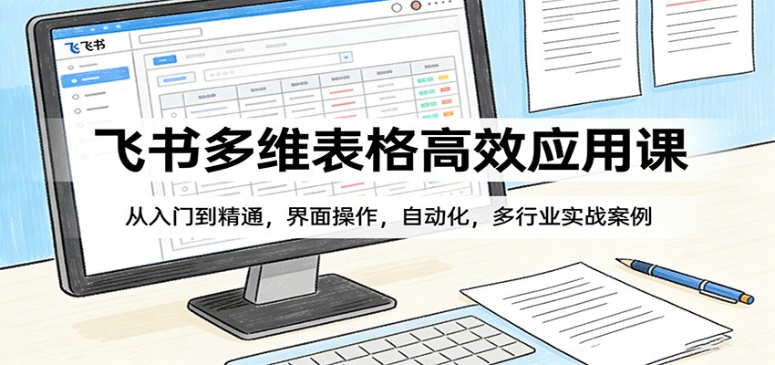 飞书多维表格高效应用课：从入门到精通，界面操作，自动化，多行业实战案例-小行网创