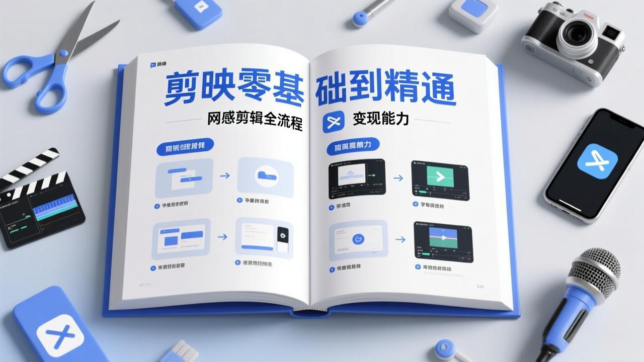 剪映零基础也能快速上手，从入门到精通掌握网感剪辑全流程，掌握能直接变现的剪辑能力-小行网创