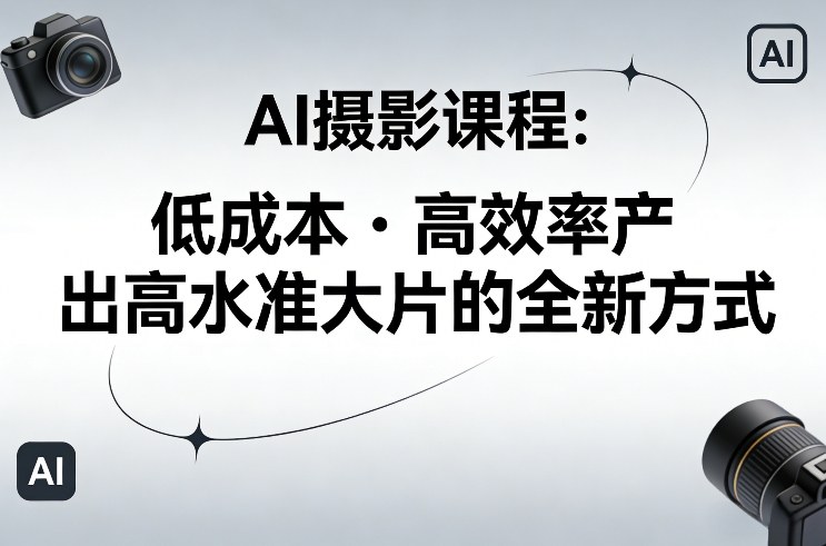 AI摄影课程，低成本高效率产出高水准大片的全新方式-小行网创