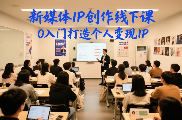 新媒体IP创作线下课，0入门打造个人变现IP-小行网创