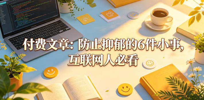 付费文章：防止抑郁的6件小事，互联网人必看！-小行网创