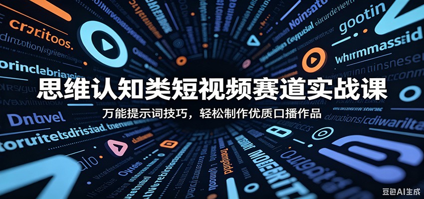 思维认知类短视频赛道实战课：万能提示词技巧，轻松制作优质口播作品-小行网创