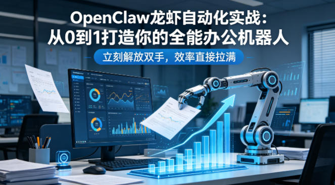 OpenClaw龙虾自动化实战：从0到1打造你的全能办公机器人，立刻解放双手，效率直接拉满-小行网创