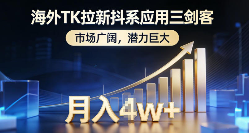 海外TK拉新抖系应用三剑客，市场广阔，潜力巨大，月入1w+-小行网创