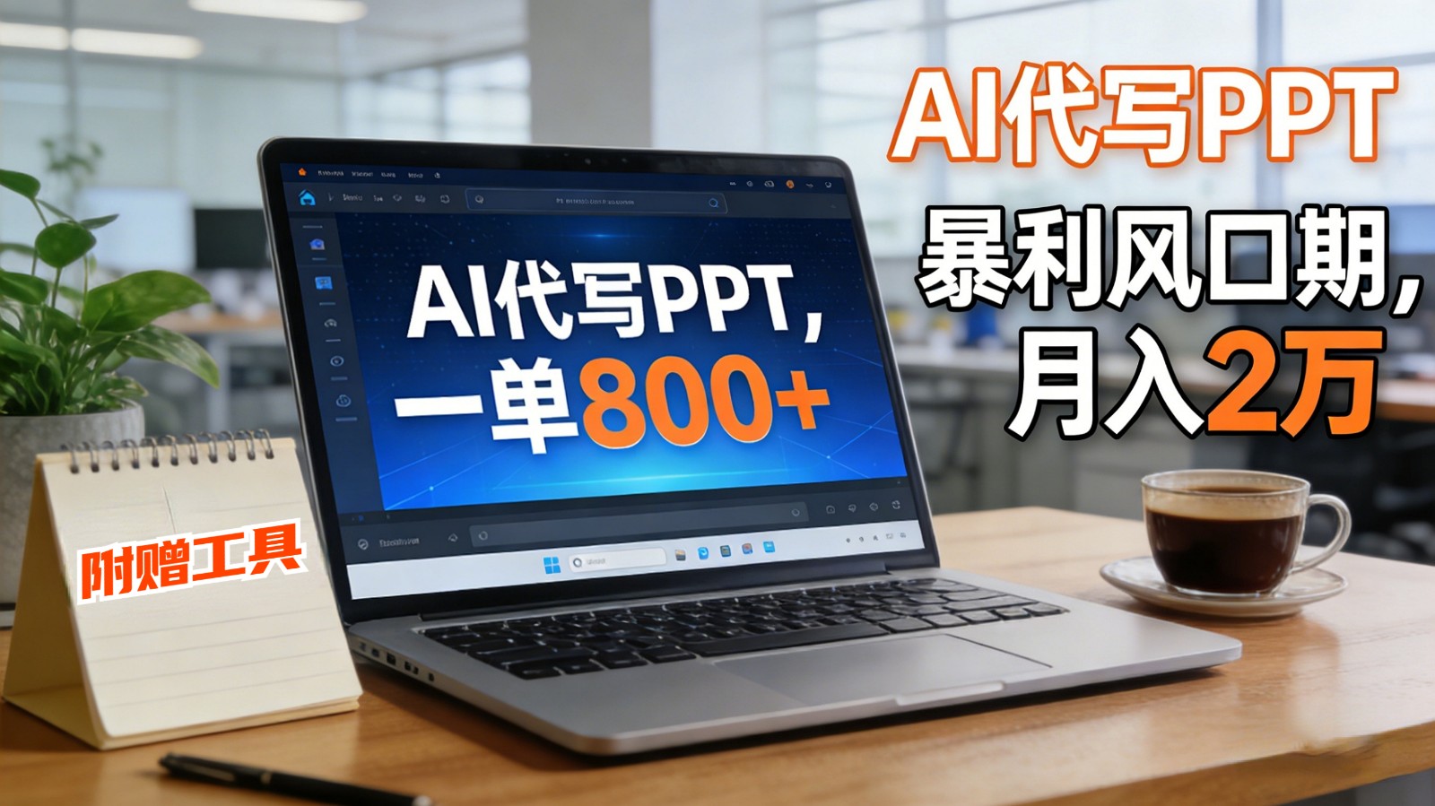 AI 代写做 PPT！一单狂赚 800+，风口期月入 2 万(工具 + 提示词直接送)-小行网创
