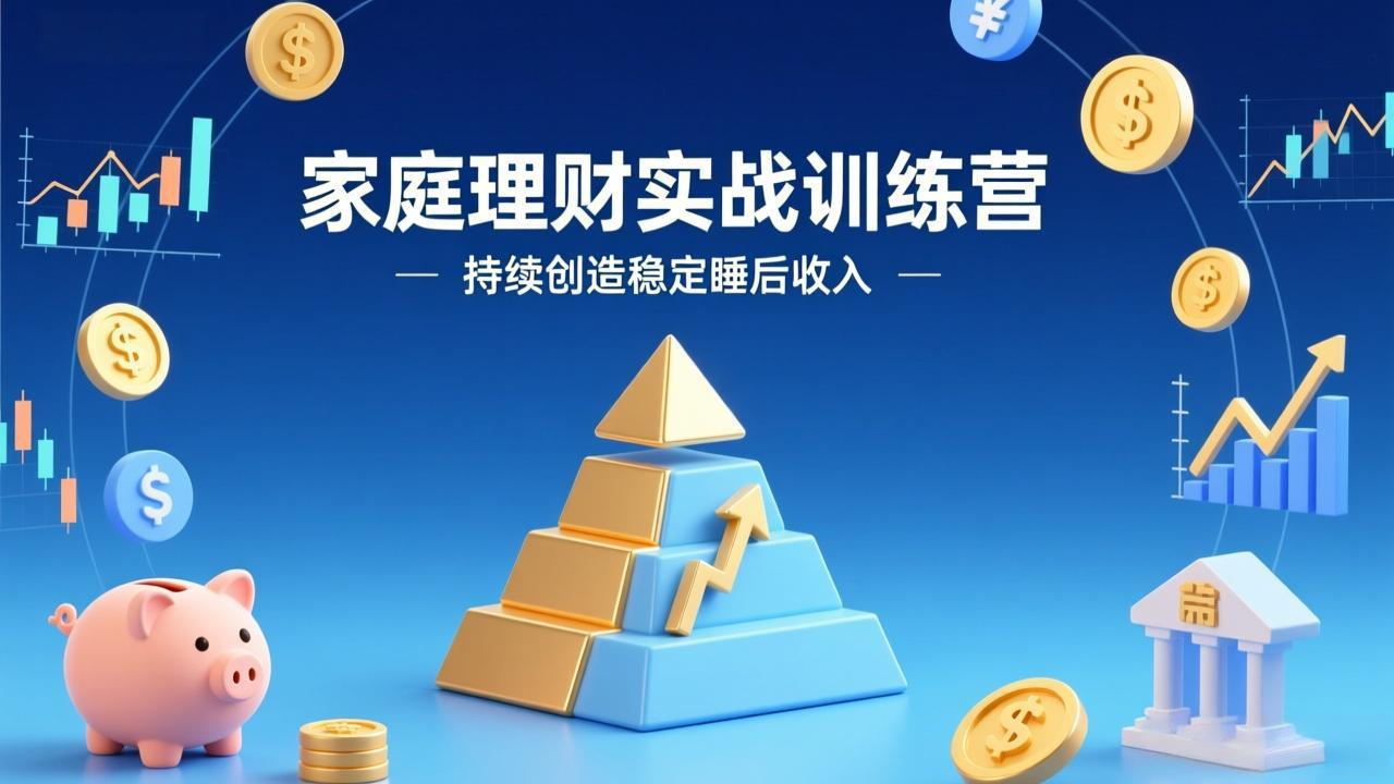家庭理财实战训练营：从0到1建体系，三阶进阶层层递进，助你持续创造稳定睡后收入-小行网创