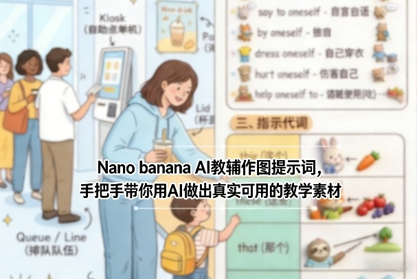 Nano banana AI教辅作图提示词，手把手带你用AI做出真实可用的教学素材-小行网创