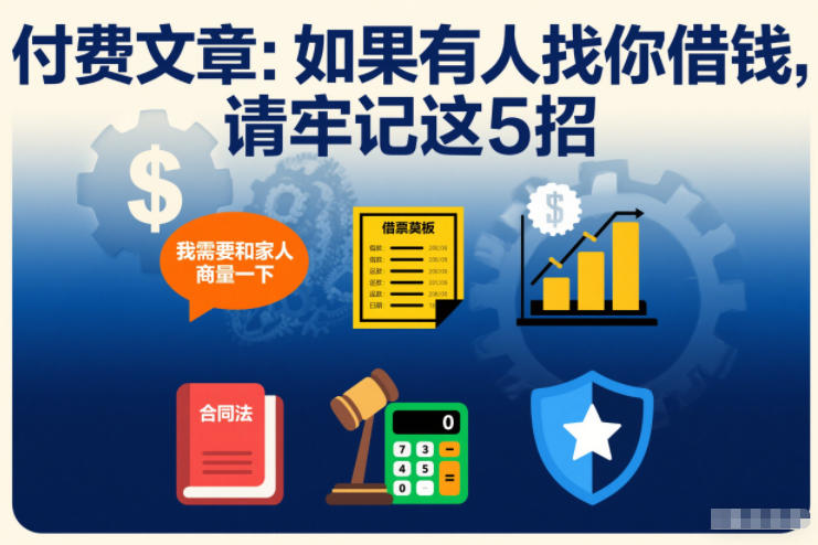 付费文章：如果有人找你借钱，请牢记这5招-小行网创