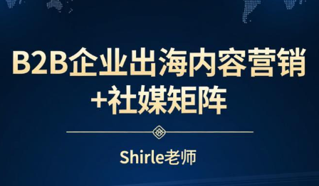 shirle老师·B2B企业出海内容营销+社媒矩阵-小行网创