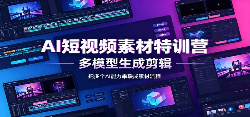 AI短视频素材特训营：Codex本地部署实操，多模型生成剪辑，爆量素材挖掘教学-小行网创