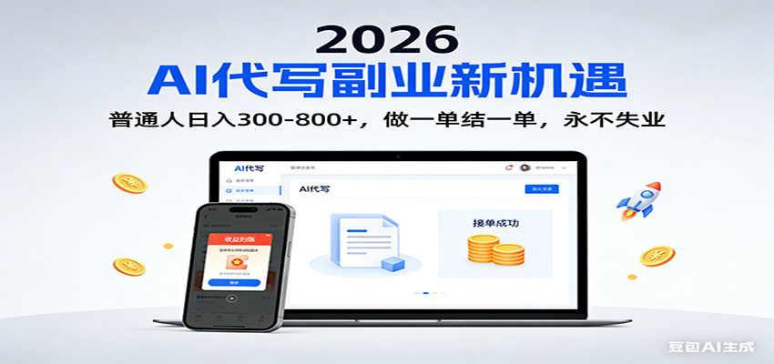 2026 副业首选！AI 代写日入 300-800，普通人0门槛，做一单结一单！-小行网创