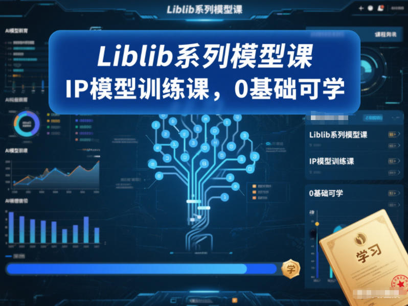 Liblib系列模型课，IP模型训练课，0基础可学-小行网创