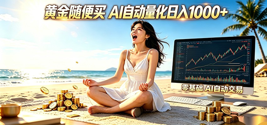 黄金随便买？AI自动外汇量化交易 在家当皇帝 日入1000+-小行网创