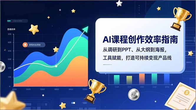 AI课程创作效率指南，从调研到PPT、从大纲到海报，工具赋能，打造可持续变现产品线-小行网创
