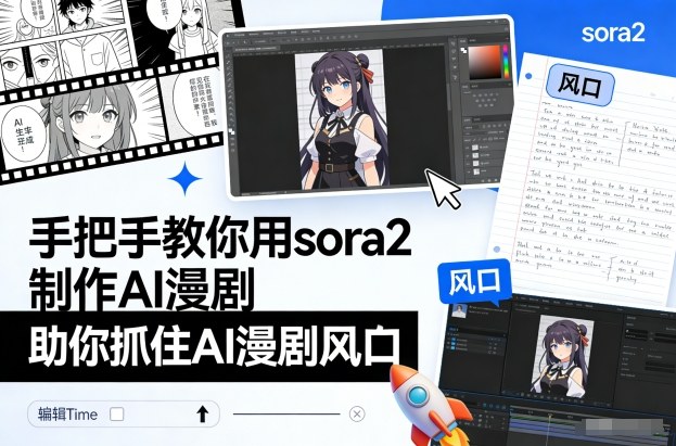 手把手教你用sora2制作AI漫剧，助你抓住AI漫剧风口-小行网创