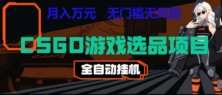 CSGO游戏自动扫货项目,全自动运行,月入1W,无风险,长期稳定可以做【揭秘】-小行网创