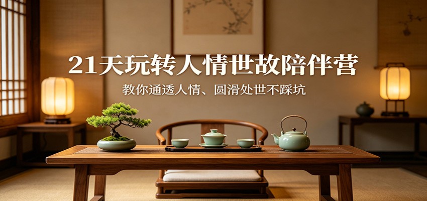 21天玩转人情世故陪伴营：教你通透人情、圆滑处世不踩坑-小行网创
