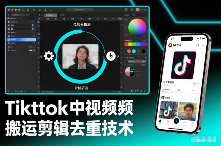 Tiktok中视频纯搬运剪辑去重技术,外来技术,自行测试-小行网创