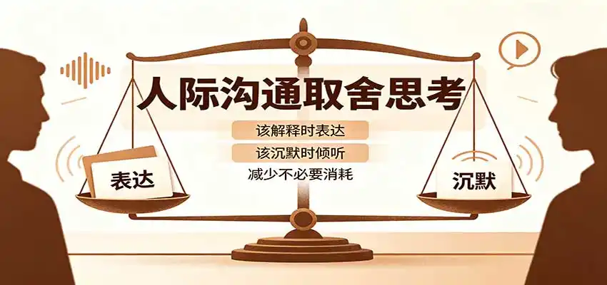人际沟通取舍思考:分清解释与沉默边界,拿捏职场生活沟通分寸减少情绪内耗-小行网创