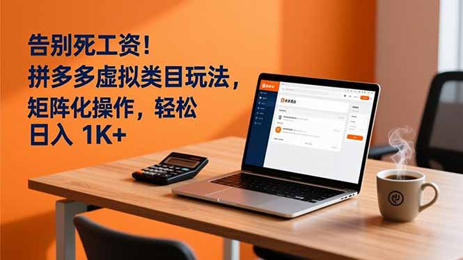 告别死工资！拼多多虚拟类目玩法，矩阵化操作，轻松日入 1K+-小行网创