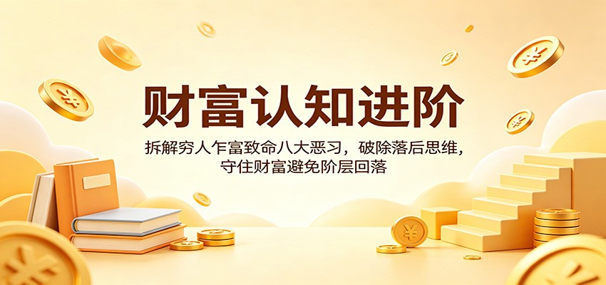 财富认知进阶：拆解穷人乍富致命八大恶习，破除落后思维，守住财富避免阶层回落-小行网创