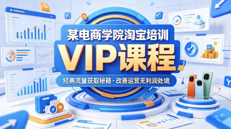 某电商学院淘宝培训VIP课程，各种经典有用的流量获取秘籍，改善运营产品没利润的处境(2026年5月)-小行网创