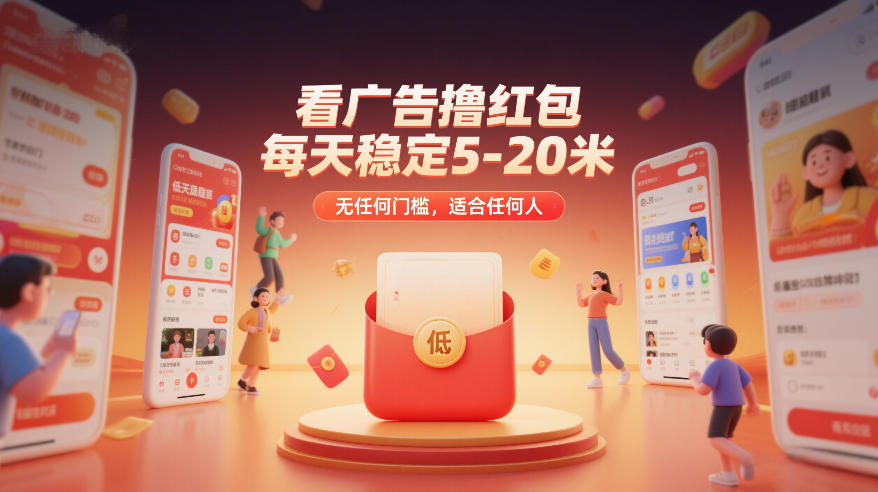 看广告撸红包，每天稳定5-20米，无任何门槛，适合任何人-小行网创