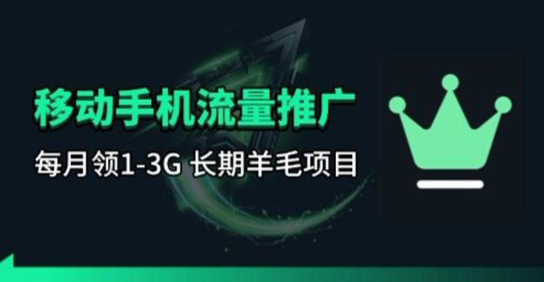 手机流量领取推广_每月一轮,刚需类的长期项目-小行网创