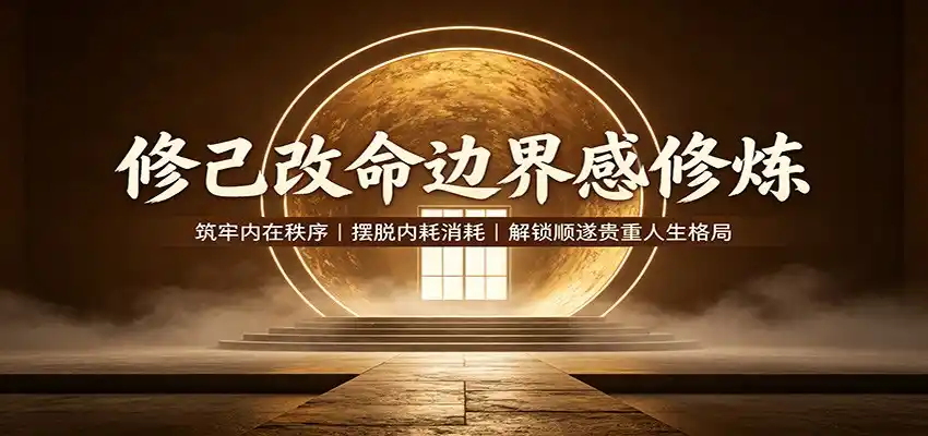 修己改命边界感修炼：筑牢内在秩序，摆脱内耗消耗，解锁顺遂贵重人生格局-小行网创