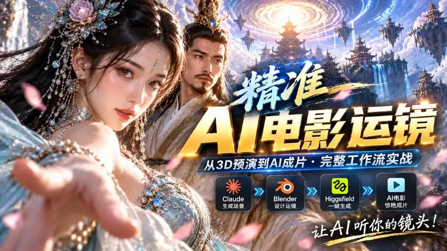 AI视频终于能精准运镜了!Claude+Blender+Higgsfield免费插件实测-小行网创