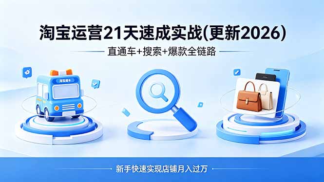 淘宝运营21天速成实战(更新4月-小行网创