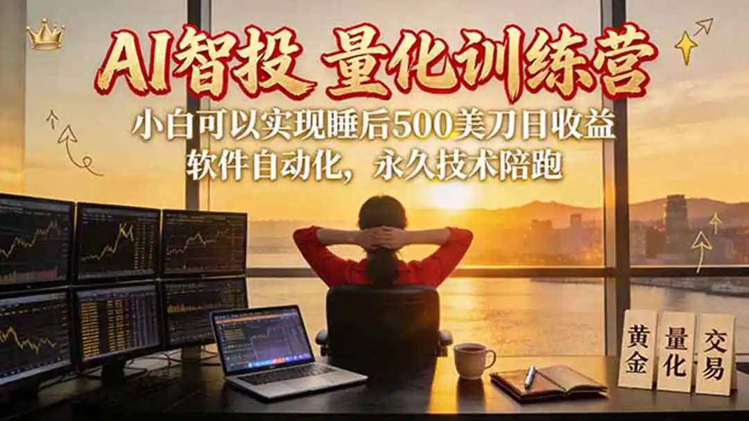 AI智投EA量化训练营【第三期】,多策略智投+防爆技术+趋势分析 ,轻松上手,矩阵放大,长期稳定。-小行网创