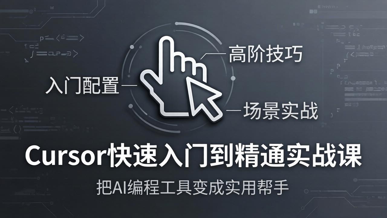 Cursor快速入门到精通实战课：入门配置+高阶技巧+场景实战，把AI编程工具变成实用帮手-小行网创