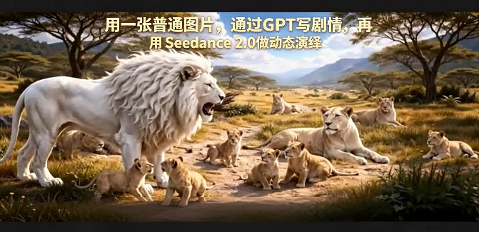 用一张普通图片，通过GPT写剧情，再用Seedance 2.0做动态演绎，居然能生成迪士尼风格搞笑动画-小行网创