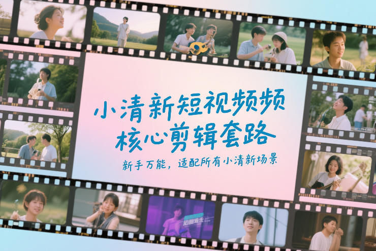 小清新短视频核心剪辑套路，新手万能，适配所有小清新场景-小行网创