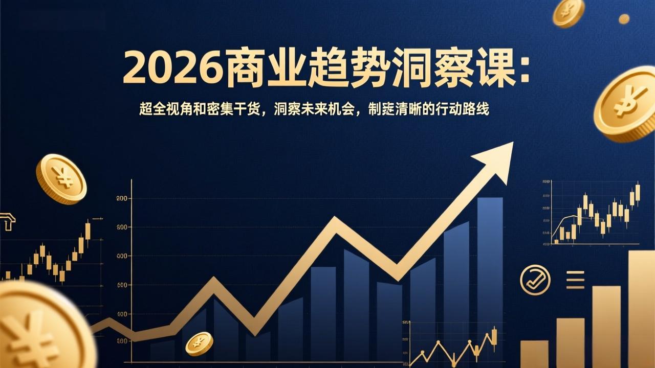 2026商业趋势洞察课：超全视角和密集干货，洞察未来机会，制定清晰的行动路线-小行网创