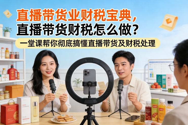 直播带货业财税宝典，直播带货财税怎么做？一堂课帮你彻底搞懂直播带货及财税处理-小行网创
